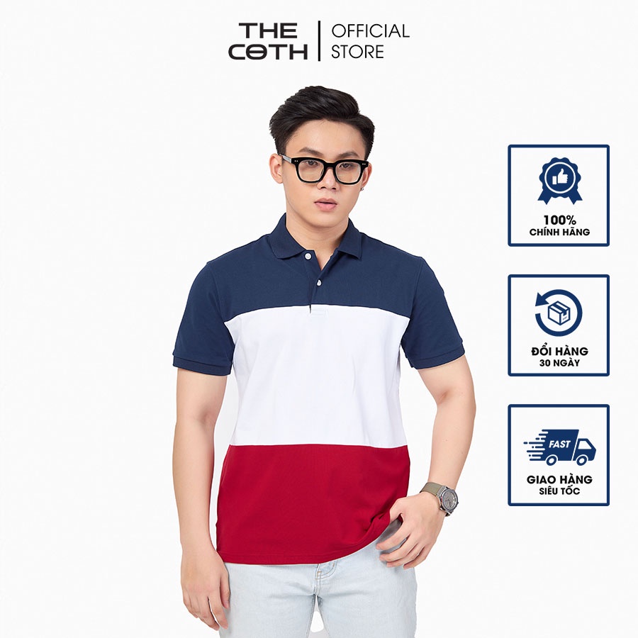 Áo Polo Nam Chính Hãng phối màu cực đẹp chất vải Cotton cao cấp phong cách sang trọng trẻ trung Thương Hiệu THE COTH