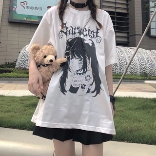 Áo thun form rộng Áo Nữ Anime Quần Áo Mùa Hè