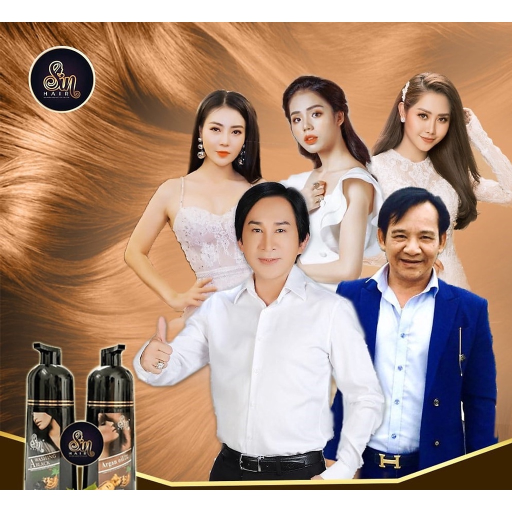 Ảnh Dầu Gội Phủ Bạc Sin Hair Màu Nâu 500ml - Nhuộm Tóc Tại Nhà An Toàn Không Ngứa Rát 3
