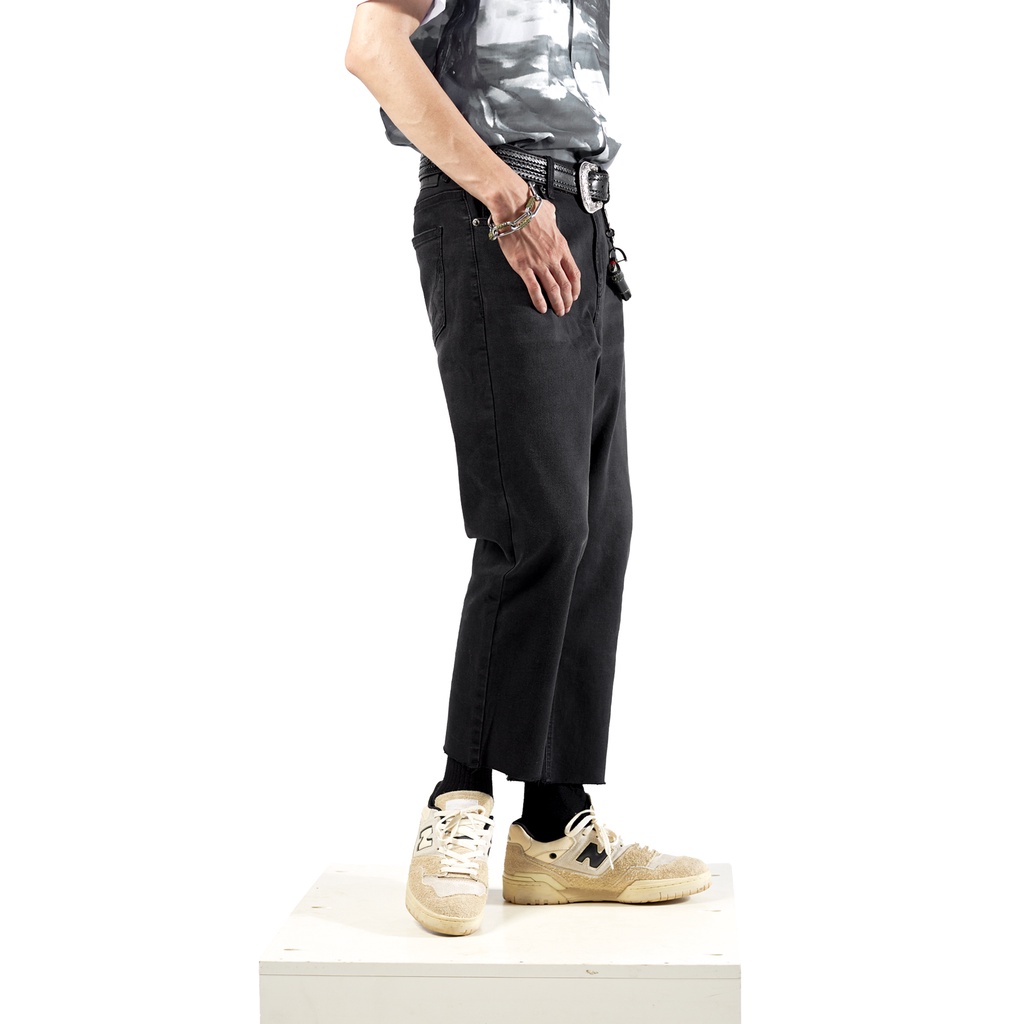 Quần Jeans Nam Snazzy Bò Dáng Ngắn Thoải Mái Co Giãn Tốt Bền Màu Form Trẻ Trung Crop Grey | BigBuy360 - bigbuy360.vn