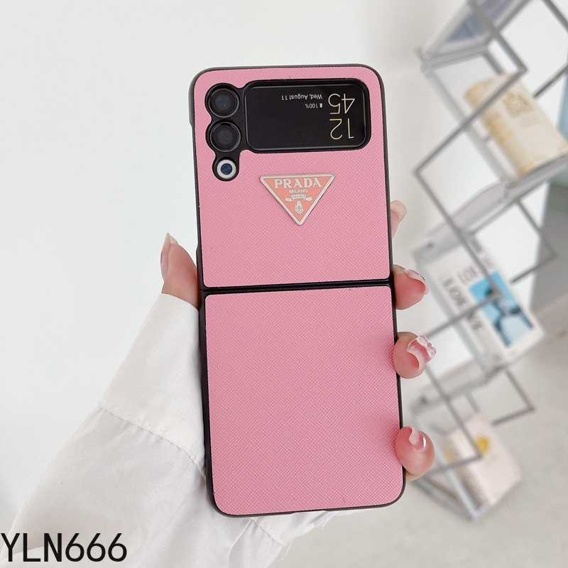 Ốp lưng thời trang cho Samsung Galaxy Z Flip 3 4 5 6 7FE Cover Chống va đập da sang trọng PU + PC Case cho Z Fold 2 3 4 5 6 7 Vỏ bảo vệ điện thoại di động