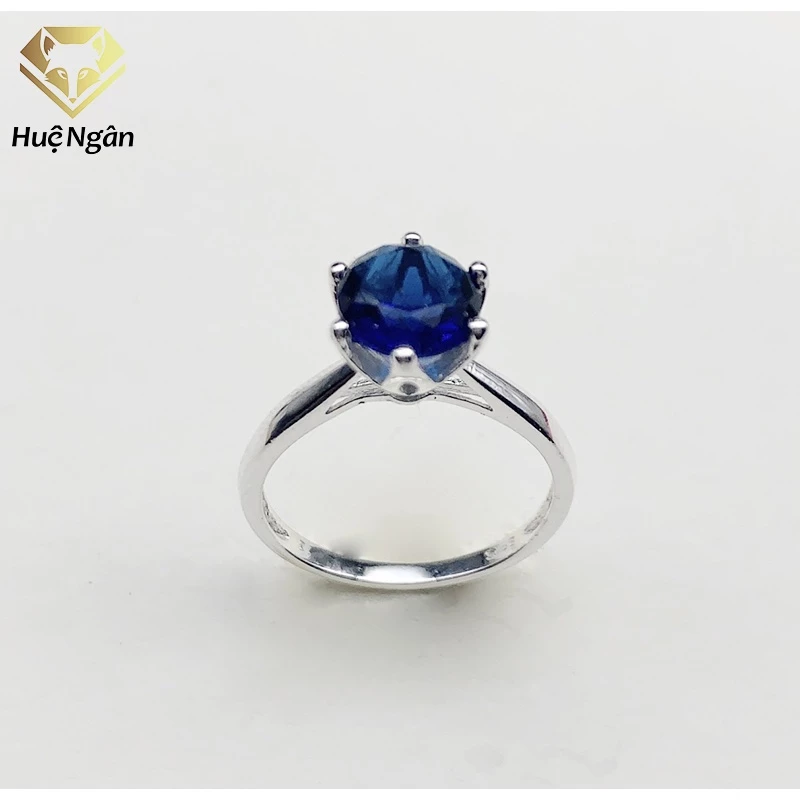Nhẫn bạc 925 Huệ Ngân - 6 chấu trơn 7 li RR1579 — ảnh 1