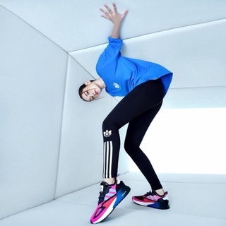 Quần Tập Gym Nữ [Legging] 3D Trefoil Logo 3D Sọc Màu Mới Lạ [ĐỒ TẬP]