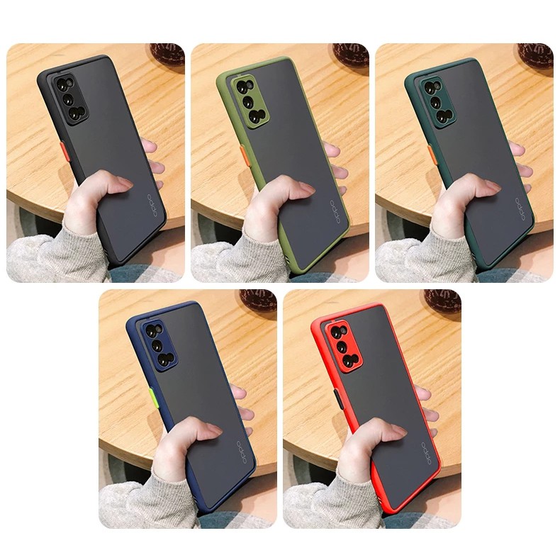Ốp điện thoại nhám chống sốc cho OPPO A78 A77 A77s A57 A58 A38 A18 A96 A76 A95 F11 Pro A53 A33 A93 Reno 4 Pro 4G 5G 2022 2025