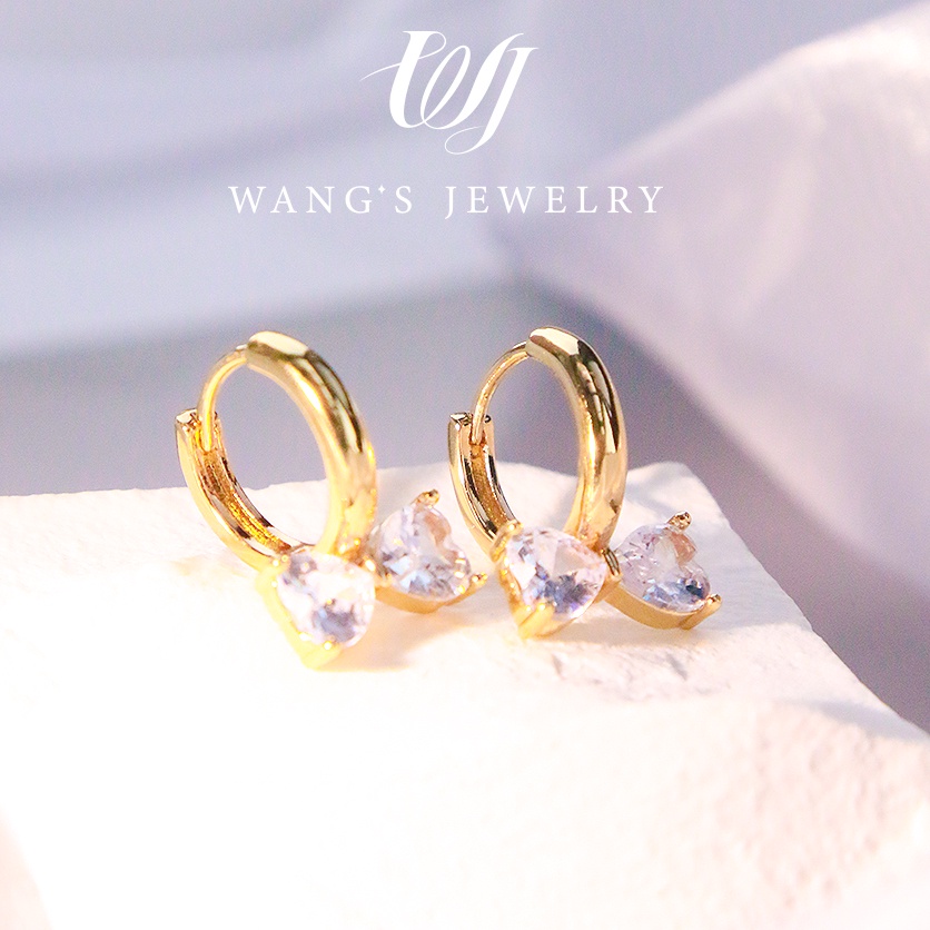 Bông Tai Mạ Vàng 18k Đính Đá Zircon Hình Nơ Sang Trọng Thời Trang Cho Nữ