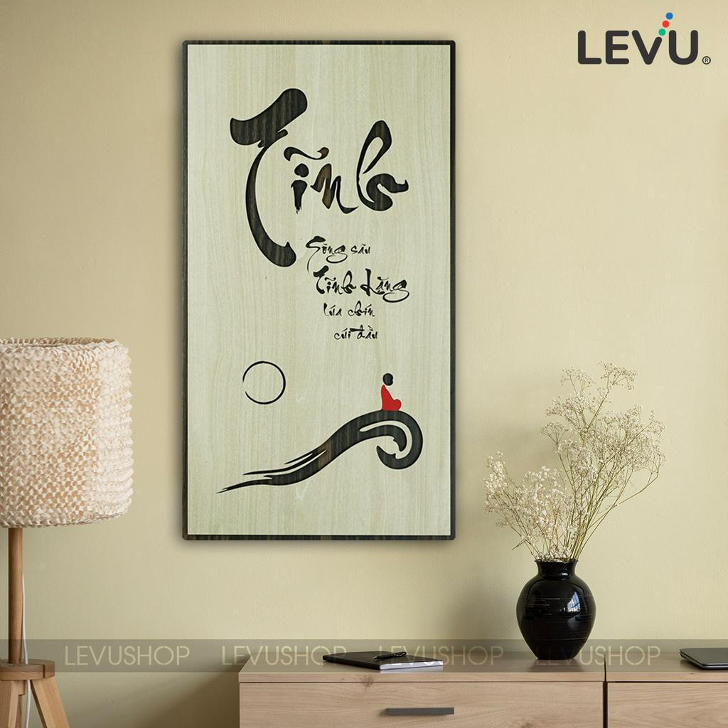 Tranh treo tường gỗ khắc chữ Thư Pháp decor sang trọng, tranh thư pháp bằng gỗ cao cấp