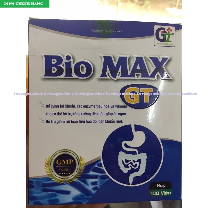 Men tiêu hóa Bio Max-bổ sung enzyme và vitamin cho cơ thể,hỗ trợ tăng cường tiêu hóa,giảm rối loạn tiêu hóa hộp 100 viên