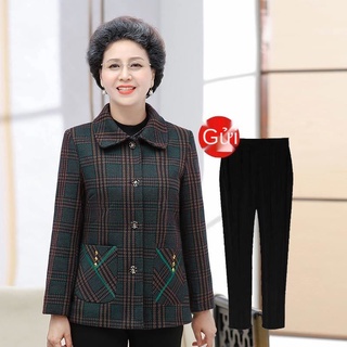 Áo Khoác Xuân Cho Phụ Nữ Trung Niên Và Cao Tuổi, Bà Mẹ Già, Ngoại 60-70 Tuổi  Thu 80 | Shopee Việt Nam