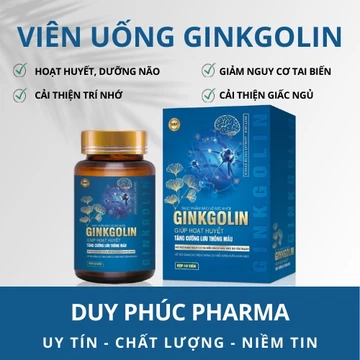 VIÊN UỐNG HOẠT HUYẾT & TĂNG CƯỜNG LƯU THÔNG MÁU GINKGOLIN [CAO KHÔ BẠCH QUẢ - ĐINH LĂNG - BỘT TỎI ĐEN - VÔNG NEM]