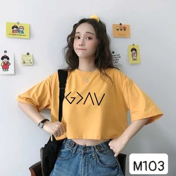Áo Thun Nữ Croptop 💙FREESHIP💙 Áo phông nữ croptop form rộng, 5 màu thời trang Mã: S103
