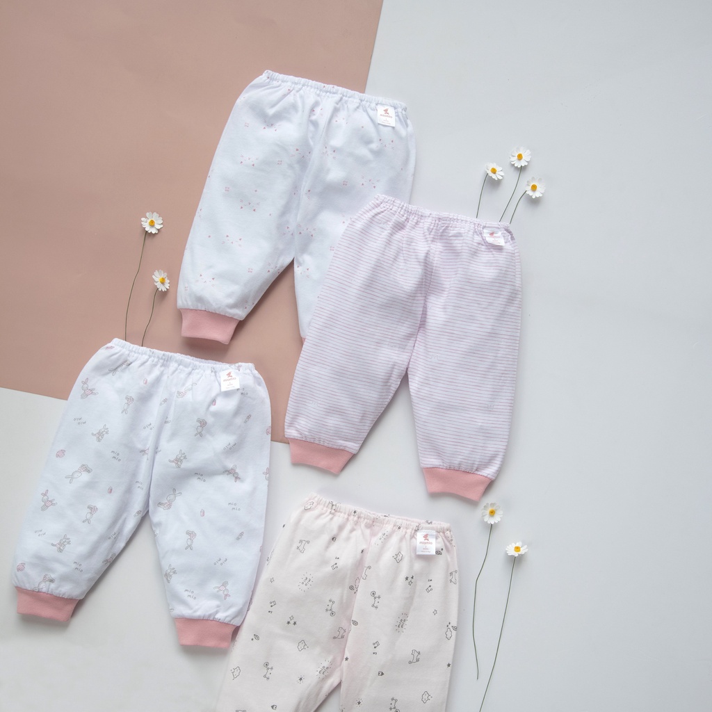 Mô tả Combo 4 Quần Dài Sơ Sinh MIOMIO Cho Bé Trai, Bé Gái (Từ 0 - 24 Tháng), Vải Cotton - 2