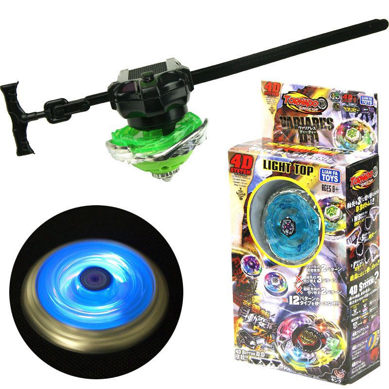 Random Color 4D/6D Metal Fusion Masters Beyblade LED Light Top Starter Launcher