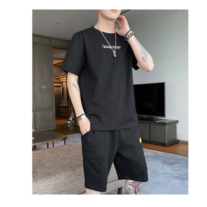 Bộ đồ nam quần short HappyFamily mẫu Affaction phong cách thể thao