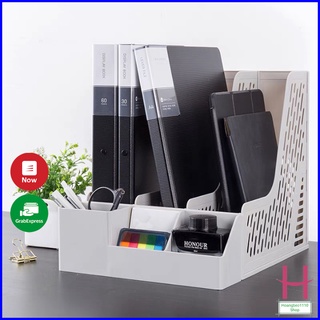 Khay đựng tài liệu 3 ngăn Việt Nhật 5680 kèm khay để bút,Khay đựng hồ sơ tài liệu văn phòng để bàn gọn gàng { H }
