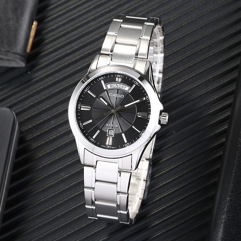 Ảnh Đồng Hồ Casio Nam Dây Kim Loại MTP-1381D-1AV Chính Hãng 4