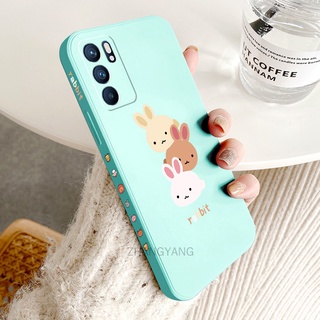 ốp lưng oppo reno 6 4g reno 6 5g reno 6z 5g Ốp Điện Thoại TPU Silicone Hình Ba Chú Thỏ Đáng Yêu Kèm Dây Đeo Cho oppo reno 6 4g reno 6 5g reno 6z 5g