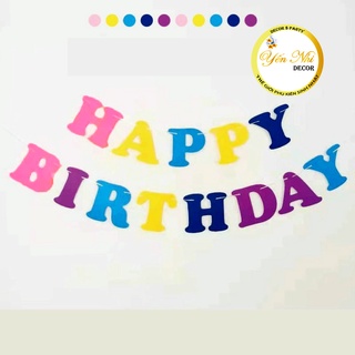 Dây chữ happy birthday hàn quốc trang trí sinh nhật cho bé trai, bé gái đẹp, Yến Nhi Shop