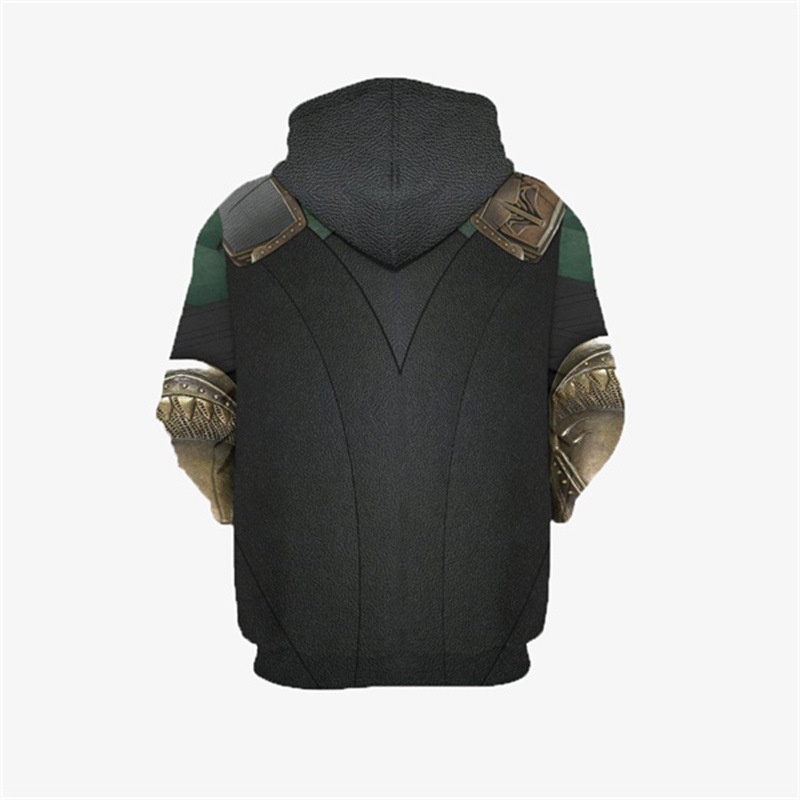 Loki Áo len siêu anh hùng Áo khoác ngoài in 3D Áo khoác unisex
