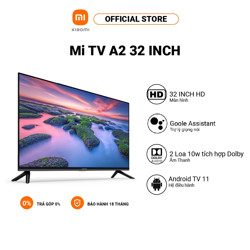 Smart Mi TV A2 XIAOMI | 32'' HD | ANDROID | Dolby Audio | Shopee Việt Nam