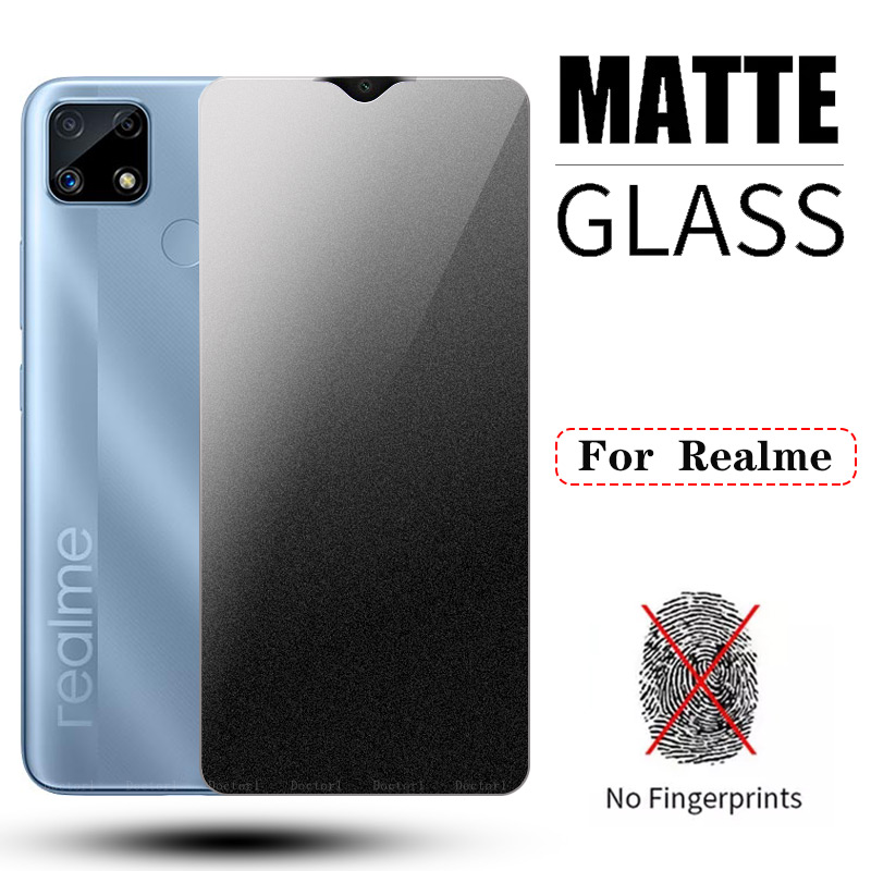 Kính cường lực mặt nhám chống bám vân tay cho Realme Note 60 50 C85 Pro C75x C75 C67 C65 C63 C53 C51 C61 C55 C35 C33 C30 C30s C21Y C25y C20 C25s C21 C17 C15 C11 2021 C3 5G 4G