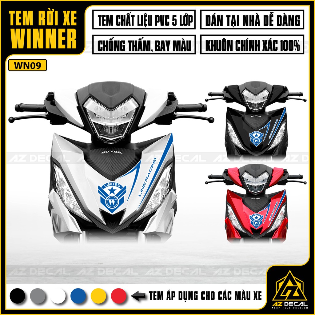 Tem Rời Winner V1 Tem Chỉ PVC | 2WN09 | Decal Chế Dán Xe Máy Winner 150 ...