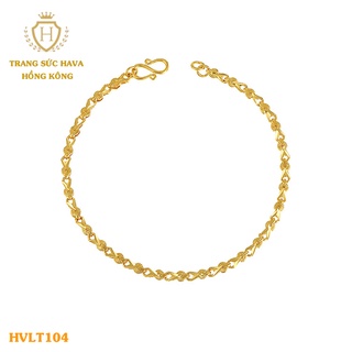 Lắc Tay, Vòng Tay Nữ Trơn Xi Mạ Vàng Non Cao Cấp - Trang Sức Hava Hong Kong - HVLT19