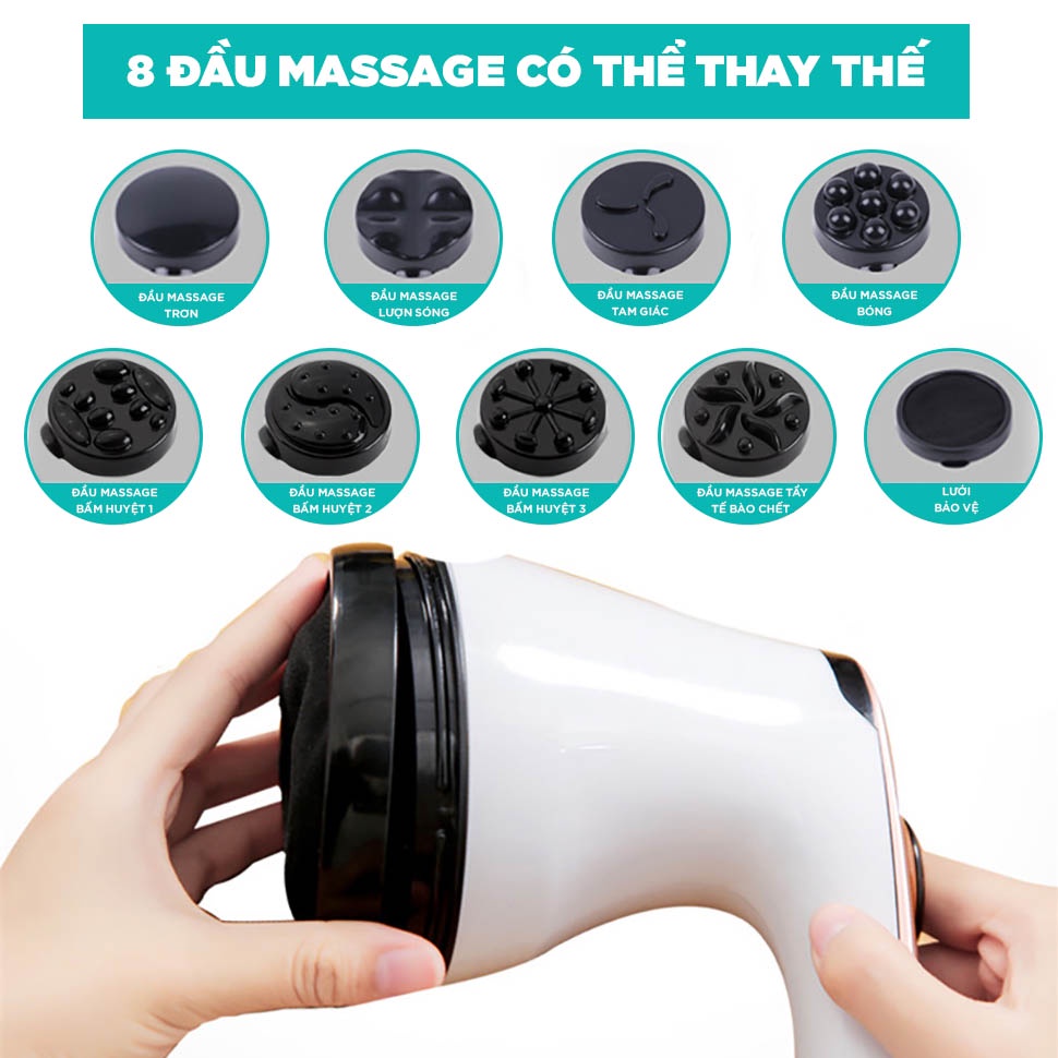 Mô tả Máy Massage Cầm Tay Dành Cho Chị Em KINGTECH YT-1803 - Mát Xa Toàn Thân Đa Năng, Chuyên Sâu Cho Eo Bụng, Cổ - Chính Hãng - 4