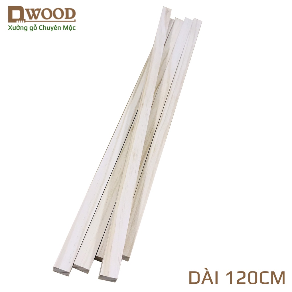 Ảnh Thanh gỗ Dwood 120cm vuông 3x3 gỗ thông nhập khẩu bề mặt láng mịn 2