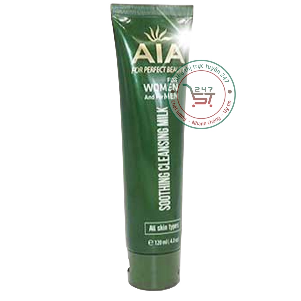 Sữa rửa mặt Mụn thâm AIA Ngăn nhờn 120ml (xanh lá-vàng) chăm sóc da tại nhà hiệu quả