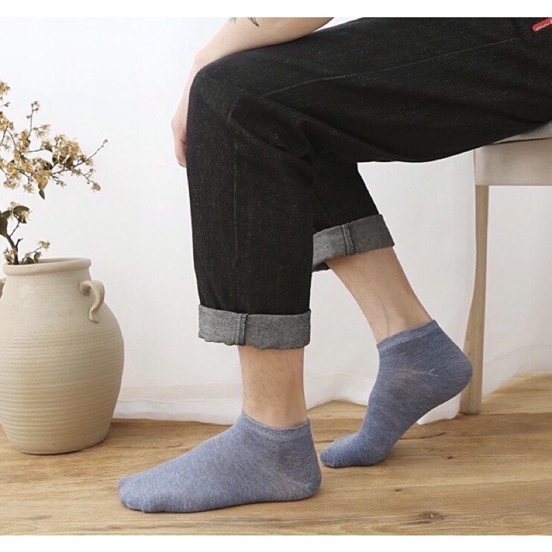 combo 10 Vớ Trơn Cổ Ngắn Nam Nữ , Tất Muối Tiêu Unisex Nhiều Màu Sắc Chống Hôi Chân Cực Đep