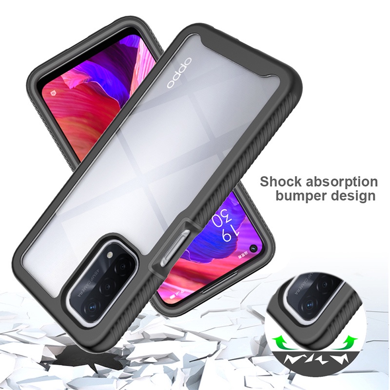 Dành Cho OPPO A54 A74 5G Full Body Hybrid Chống Trầy Xước Vỏ Bảo Vệ Giáp Chống Sốc