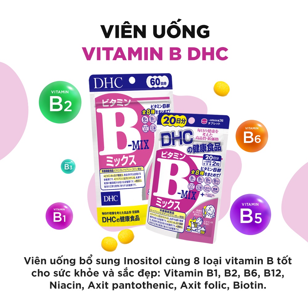 Ảnh Thực phẩm bảo vệ sức khỏe DHC VITAMIN B MIX (60 ngày) - Dạng viên uống hỗ trợ bổ sung vitamin nhóm B 3