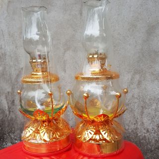 Đèn Dầu Cát Tường Hoa Sen Cao 25cm HP03 HP04 HP02 đèn thờ cúng bày trí ban thờ