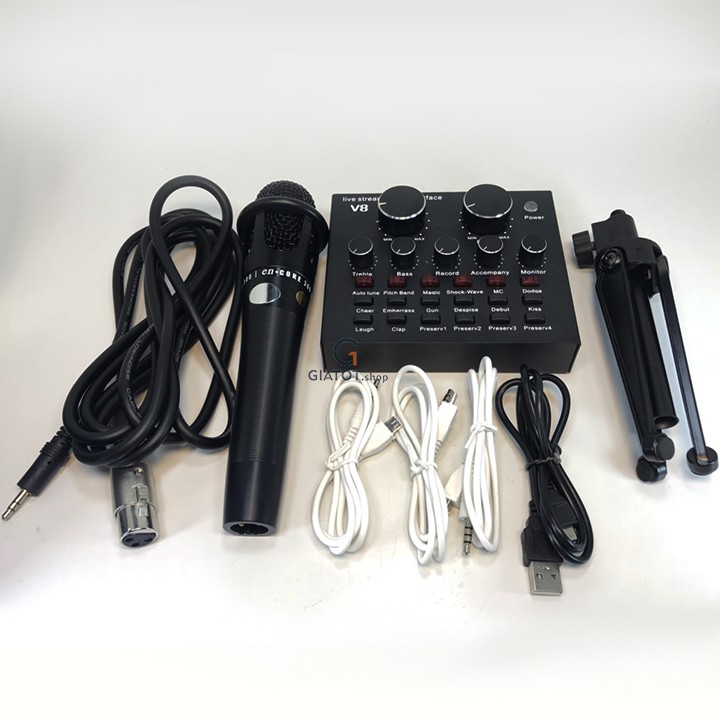 Trọn bộ micro thu âm V8 cao cấp | Shopee Việt Nam