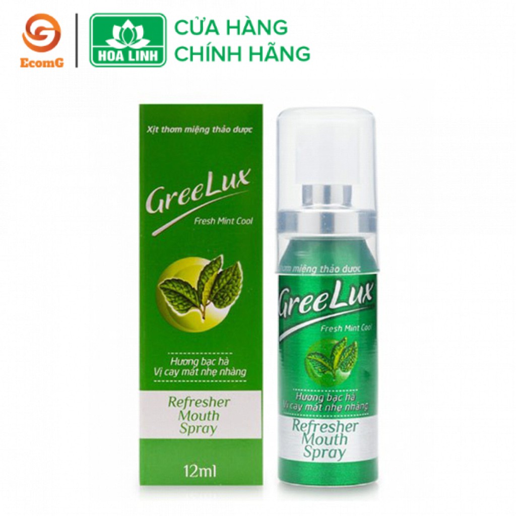 Ảnh Xịt thơm miệng Greelux thảo dược bạc hà giúp làm thơm miệng tức thì, khử mùi hôi miệng 12ml - Global Pharma 2