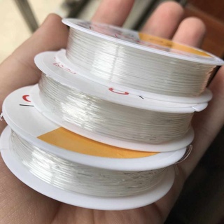 Dây cước thun xỏ hạt, xâu vòng tay, handmade [lốc 10 cuộn] trong suốt, dây gân làm phong thủy, tattoo choker co giãn
