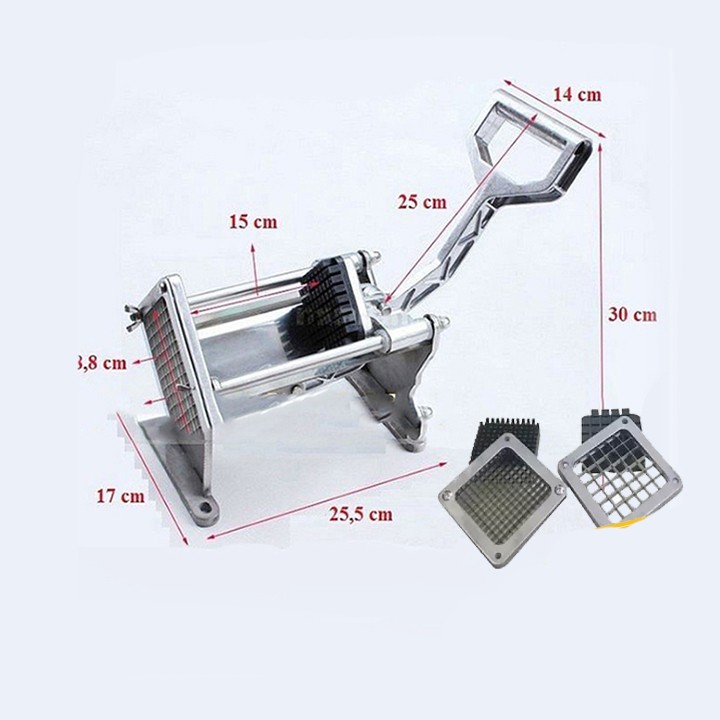 Máy cắt khoai tây, khoai lang chuyên dụng 3 cỡ dao