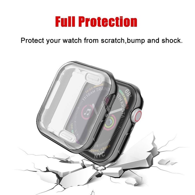 Dành Cho Apple Watch Series 10 46MM 9 8 7 6 SE 5 4 3 2 1 Cho iwatch 45MM 41MM 45 41 44 40 42 38 MM Ốp Lưng 360 Full case frame TPU soft cover