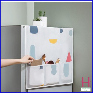 Tấm phủ tủ lạnh có túi đựng - chống thấm nước sáng sạch { H }
