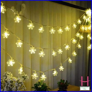 Đèn Led 15 bông tuyết xinh xắn trang trí - nhà cửa - cây thông noel { H }