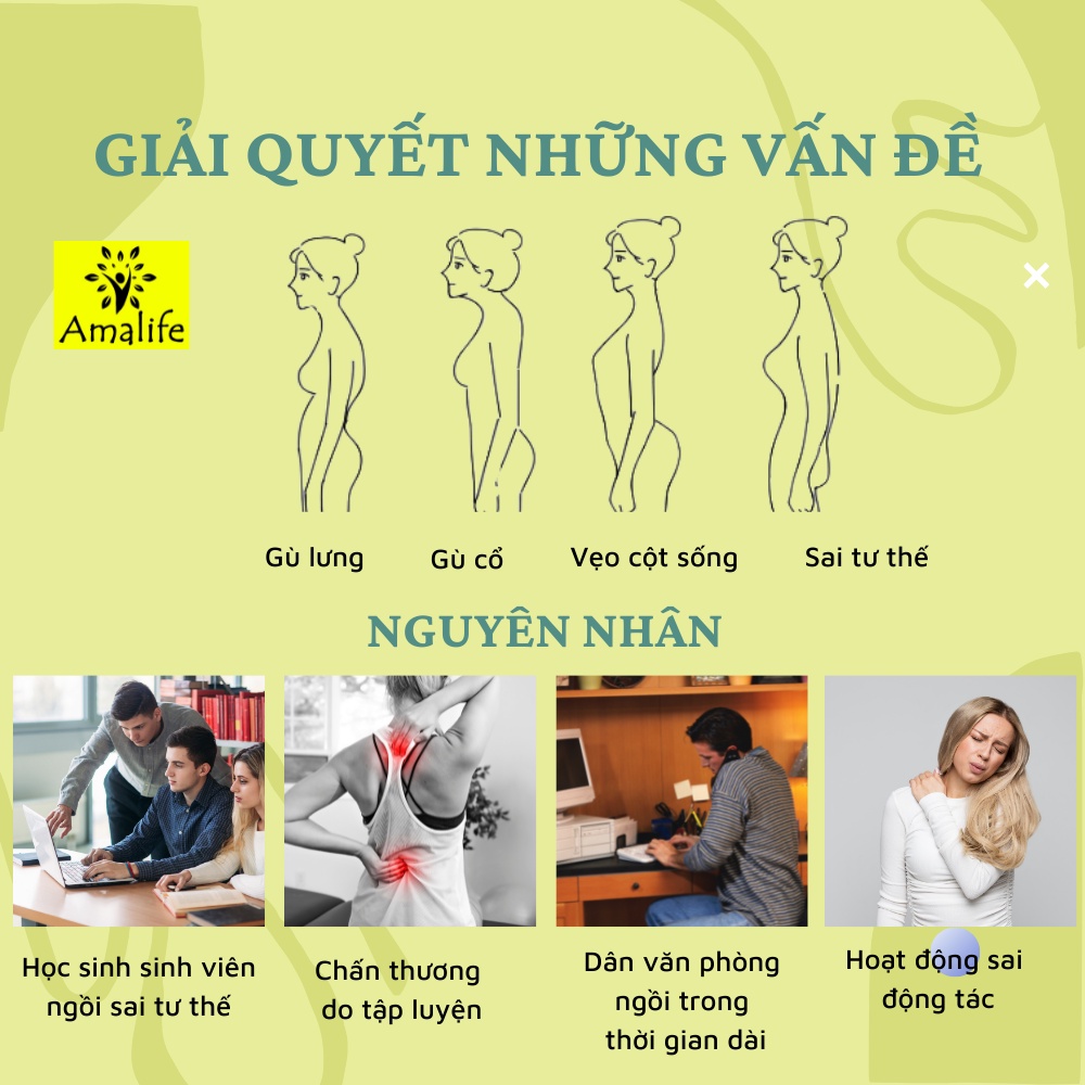 Ảnh Đai Chống Gù Lưng Nâng Ngực, Cố Định Bảo Vệ Vòng 1 Cao Cấp Ama05 - Chính Hãng Amalife 3
