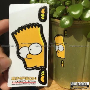 Hình dán Simpson decal cao cấp chống nước, sắc nét, bền màu, dính chặt. Sticker logo trang trí mọi nơi dễ thương. Tem xe
