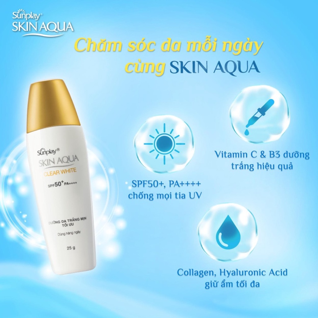 Ảnh Sữa Chống Nắng Dưỡng Da Trắng Mịn Sunplay Skin Aqua Clear White SPF50+ PA++++ (25g/55g) 1