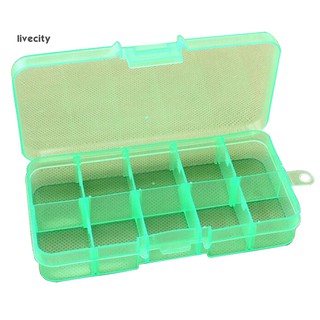 Livecity 10 Khe Trang Sức Nhẫn Tai Stud Giá Đỡ Hạt Hộp Bảo Quản Hộp Đựng Người Tổ Chức