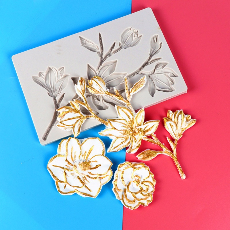 YU Mộc Lan Hình Hoa Khuôn 3D Handmade Thanh Thủ Công Nhà Bếp Nướng Fonda Gia Đình Nhà