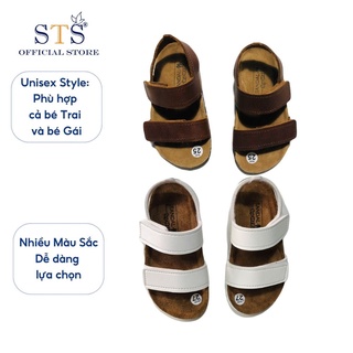 Giày Sandal Trẻ Em Bioline đế trấu quai dán cao cấp êm ái cho bé mã STK07 BH 6 tháng