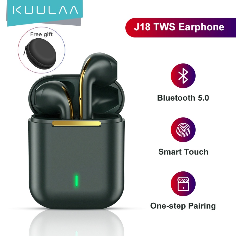 Tai nghe không dây Kuulaa J18 TWS bluetooth tích hợp micro có thể tự thay đổi tên thiết bị