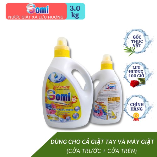 SOMI - Nước giặt xả lưu hương hương hoa thiên nhiên