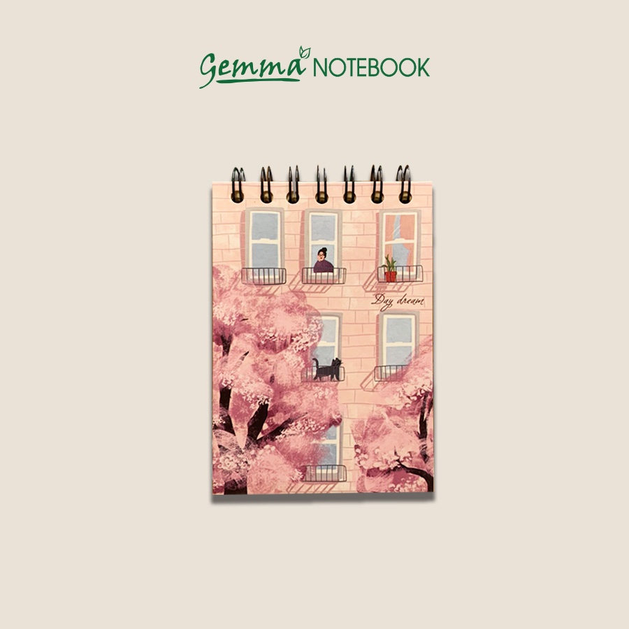 GEMMA NOTEBOOK - Sổ tay gáy xoắn A6 - FIN Day Dream Tím | Shopee Việt Nam