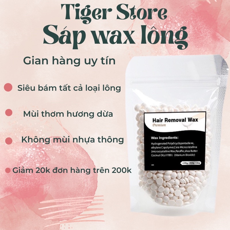 ( 200g,500g,1000g ) Sáp wax lông Sữa Dừa và Sáp Trong hàng chuẩn cam ...